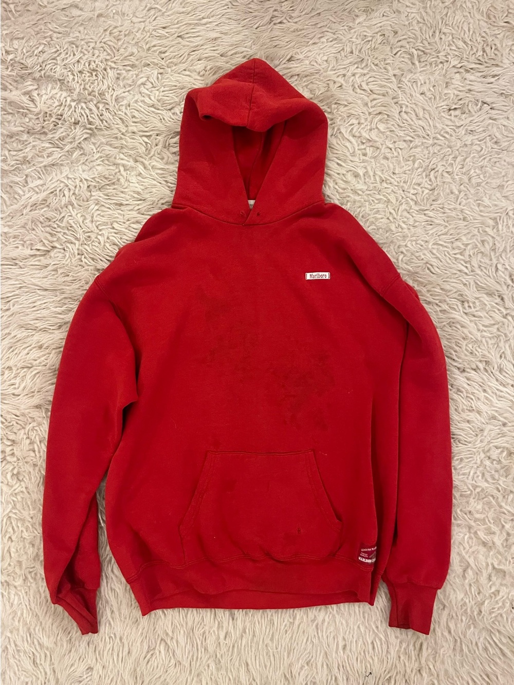 Fruit of the Loom Red Crewneck Hoodie